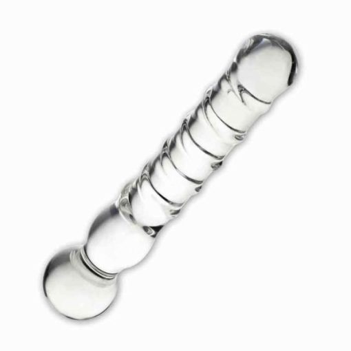 Joystick Glass Dildo Wand Anal & G-Spot Clear main