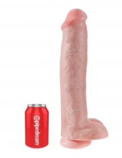 King Cock 15 inches Cock with Balls Beige Dildo main