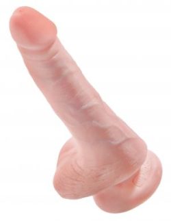 King Cock 6 inches Cock with Balls Beige Dildo main