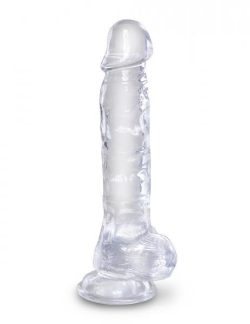 King Cock Clear 8 Inches Cock with Balls main