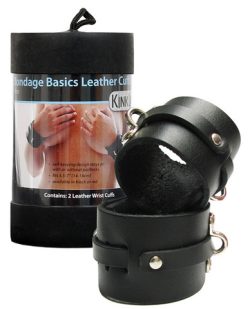 Kinklab leather wrist cuffs - black main