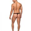 Kiss Me Mesh Micro Thong V Black Red S/M second