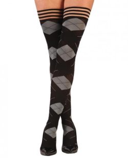 Kixies Kimmie Argyle Thigh High Tights Argyle B main