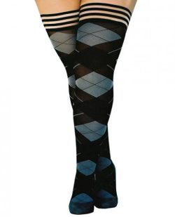 Kixies Kimmie Argyle Thigh High Tights Argyle D main