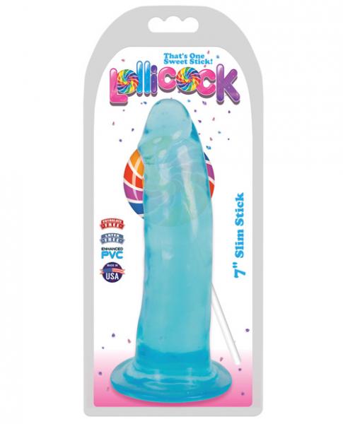 Lollicock 7 inches Slim Stick Dildo Berry Ice Blue second