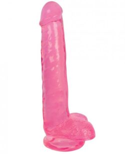 Lollicock 8 inches Slim Stick Dildo Balls Pink Cherry Ice main