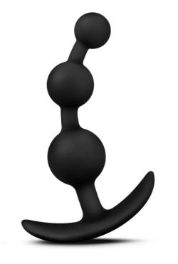 Luxe Be Me 3 Black Silicone Anal Beads main