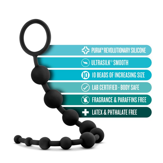 Luxe silicone 10 anal beads specs