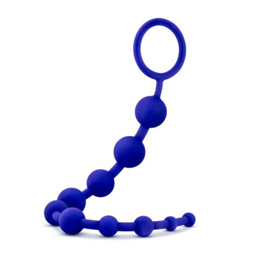 Luxe Silicone 10 Beads Indigo Blue for anal play second
