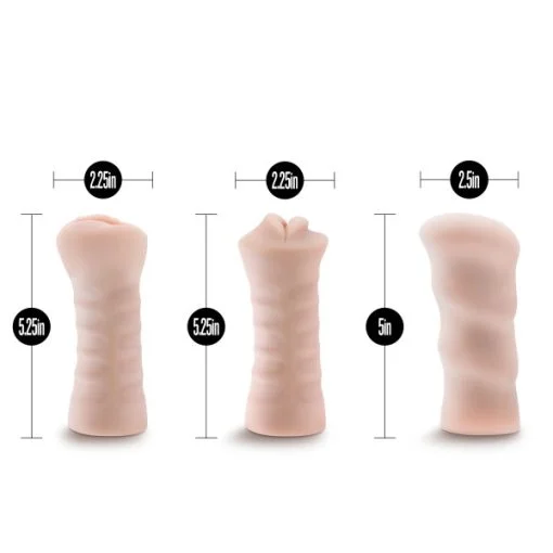 M For Men 3 Pk Vibrating Self Lubricating Stroker Sleeve Kit Sizes