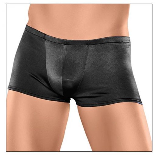 Male Power Satin Lycra Boxer Shorts Black Large second