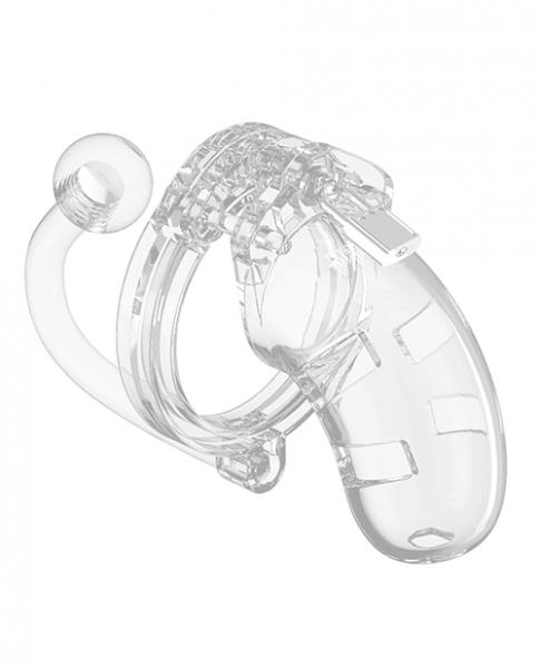 Mancage model 10 chastity 3. 5 inches cock cage with plug clear second