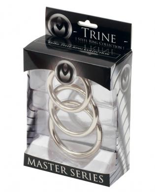 Masters trine steel cock ring collection 3 piece second