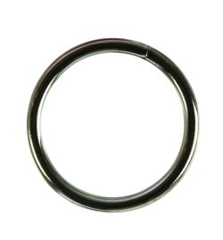 Metal ring large - silver main