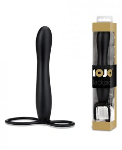 Mojo Blackjack Silicone Double Penetration Cock Ring Black main