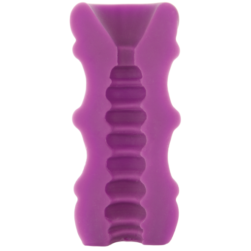 Mood Pleaser Thick Ribbed Purple Masturbator second