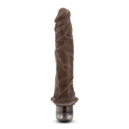 Mr Skin Vibe 8 Vibrating Dildo Chocolate Brown main