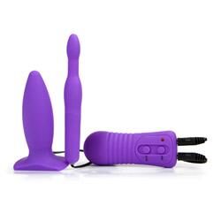 My 1st anal explorer kit vibrating butt plug and please - purple main