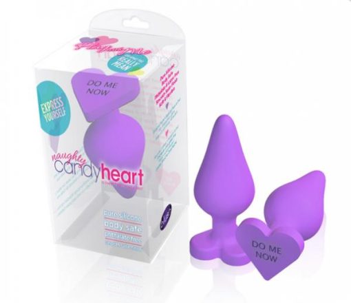 Naughty Candy Heart Do Me Now Plug Purple second