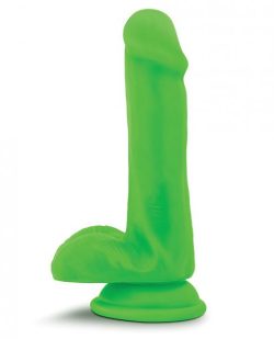 Neo Dual Density 6 inches Cock with Balls Neon Green main
