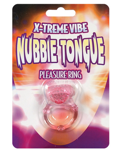 Nubby Tongue Magenta Pink Vibrating Cock Ring second