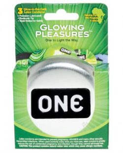 One glowing pleasures condoms - box of 3 main