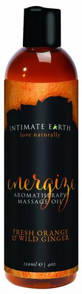 Organic energizing massage oil w/orange and gingerroot - 4 oz main