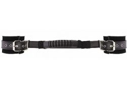 Ouch Adjustable Leather Handcuffs Black main