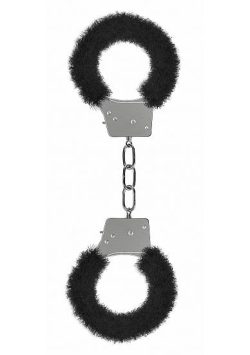 Ouch Beginners Handcuffs Furry Black main