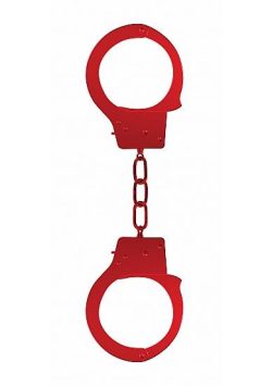 Ouch Beginners Handcuffs Metal Red main