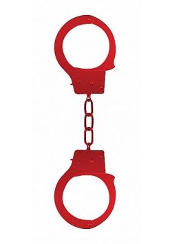 Ouch Beginners Handcuffs Metal Red main