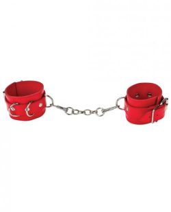 Ouch Leather Cuffs Red main