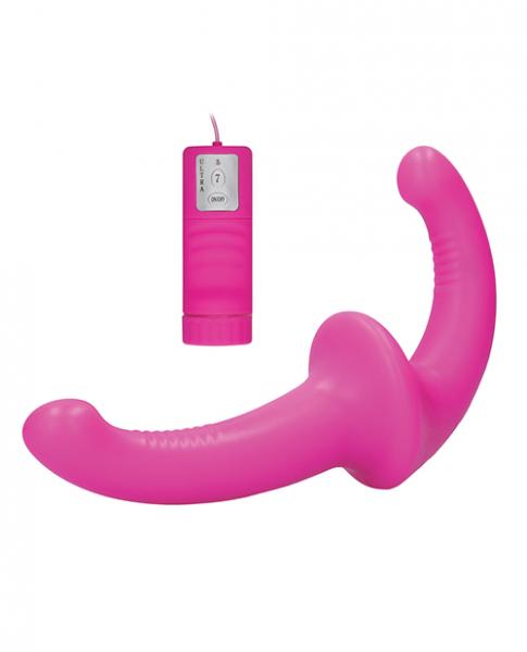 Ouch Vibrating Silicone Strapless Strap On Pink second