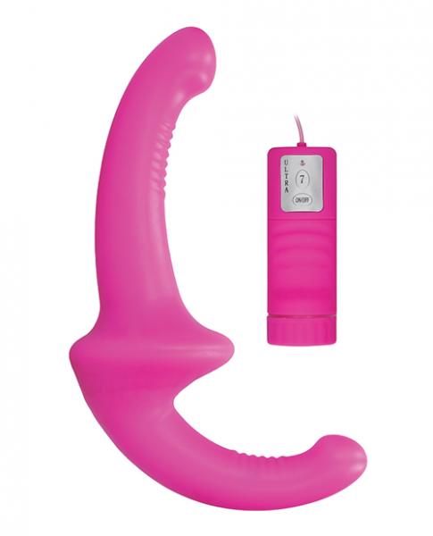 Ouch Vibrating Silicone Strapless Strap On Pink main