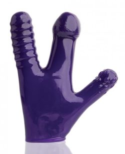 Oxballs Claw Glove Eggplant Purple 3 Soft Finger Dildos main