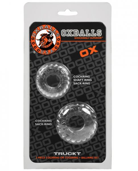 Oxballs Truckt Cock & Ball Ring Clear 2 Pack second