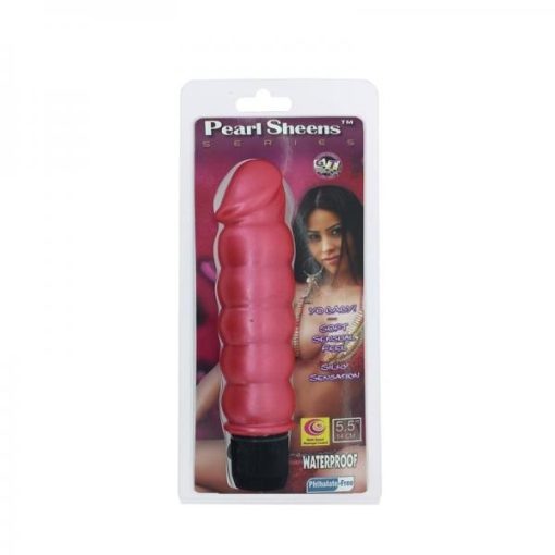 Pearl Sheen Ribbed Vibrator Pink second