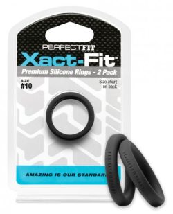 Perfect Fit Xact-Fit #10 2 Pack Black Cock Rings main