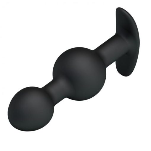 Pretty Love 4.05 inches Silicone Anal Plug with Ball Black second