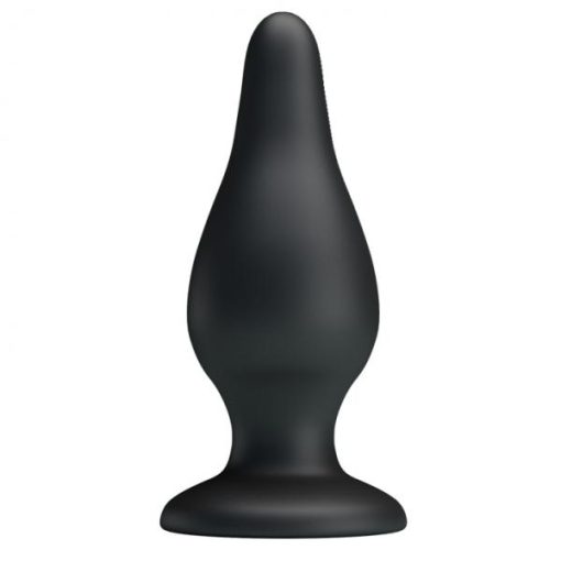 Pretty Love 6.1 inches Sturdy Silicone Anal Plug Black main