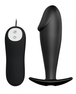 Pretty Love Vibrating Penis Shaped Butt Plug Black main