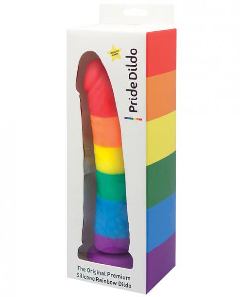 Pride dildo realistic silicone rainbow second