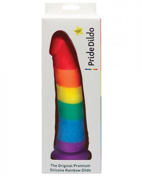 Pride dildo realistic silicone rainbow main