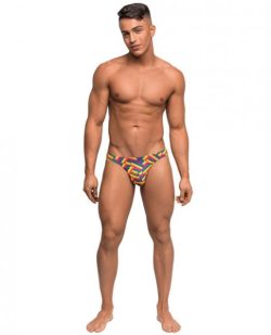 Pride Fest Contoured Pouch Bong Thong Rainbow L/XL main