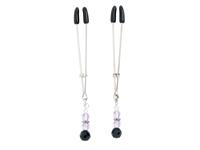 Purple Beaded Nipple Clamps With Tweezer Tip - Purple main