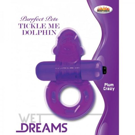 Purrrfect Pet Cock Ring Tickle Me Dolphin Purple second
