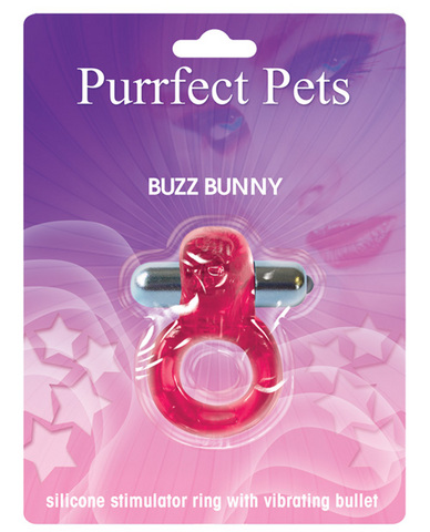 Purrrfect pet cockring clit stimulator bunny - magenta main