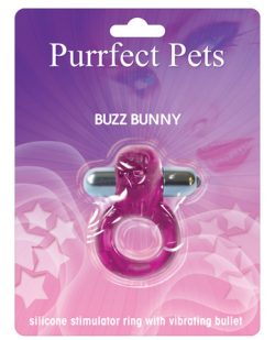 Purrrfect pet cockring clit stimulator bunny - purple main