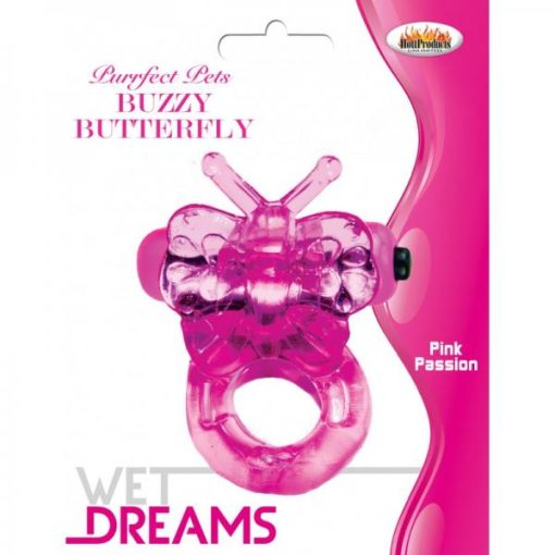 Purrrfect pet cockring clit stimulator butterfly - magenta second
