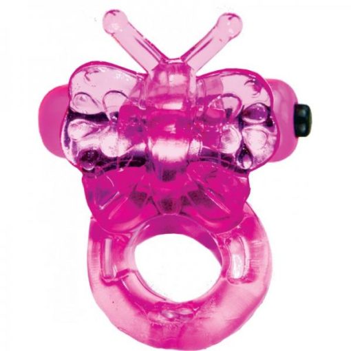 Purrrfect pet cockring clit stimulator butterfly - magenta main